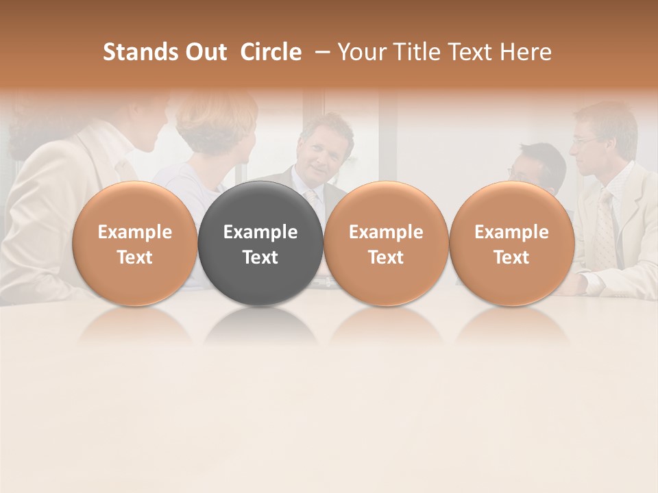 Office Workers In Meeting PowerPoint Template