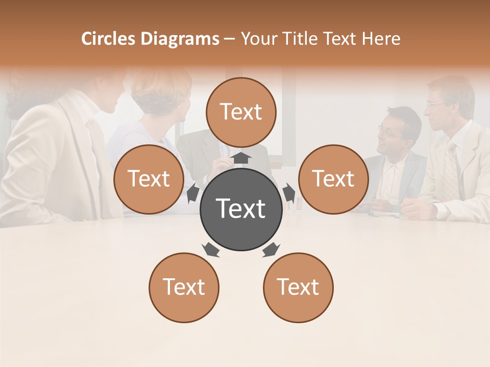 Office Workers In Meeting PowerPoint Template