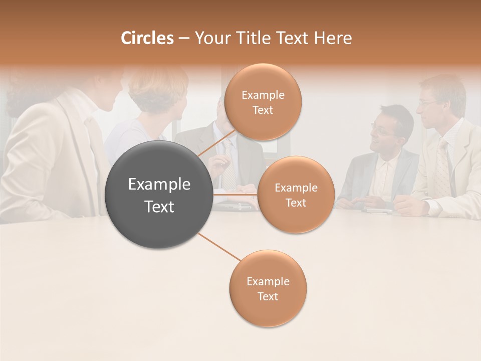 Office Workers In Meeting PowerPoint Template