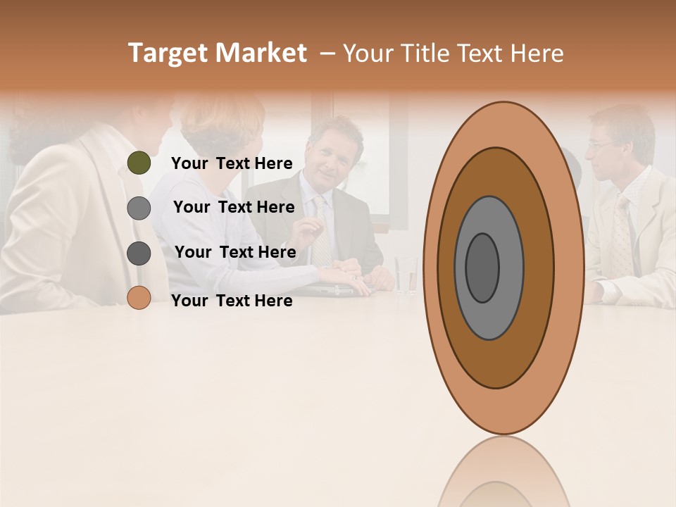 Office Workers In Meeting PowerPoint Template