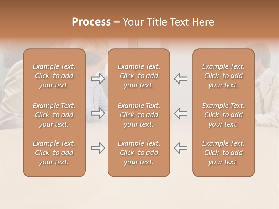 Office Workers In Meeting PowerPoint Template