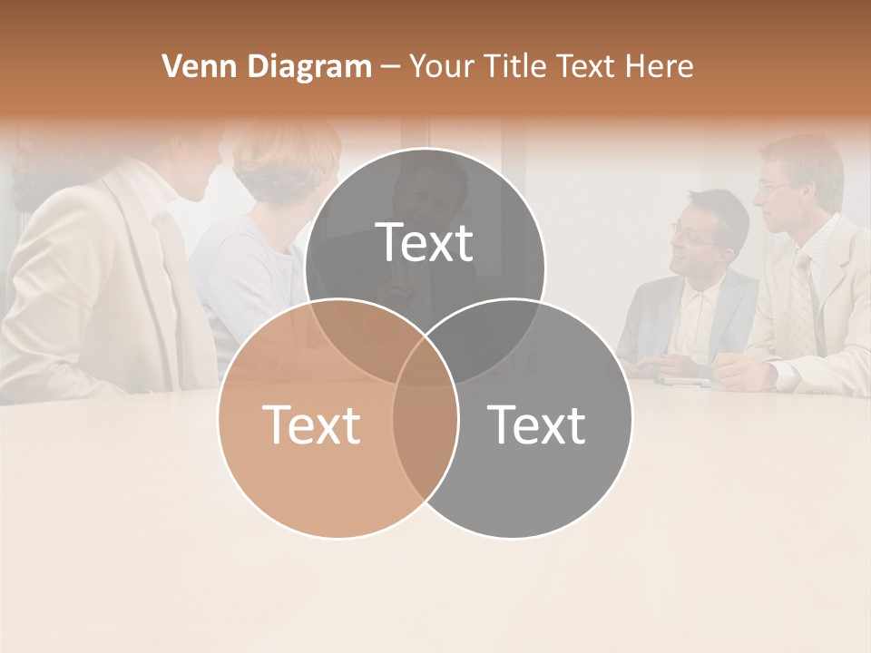 Office Workers In Meeting PowerPoint Template