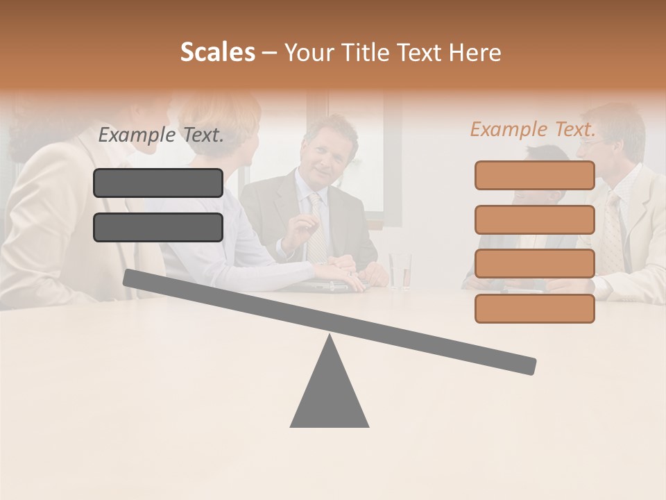 Office Workers In Meeting PowerPoint Template