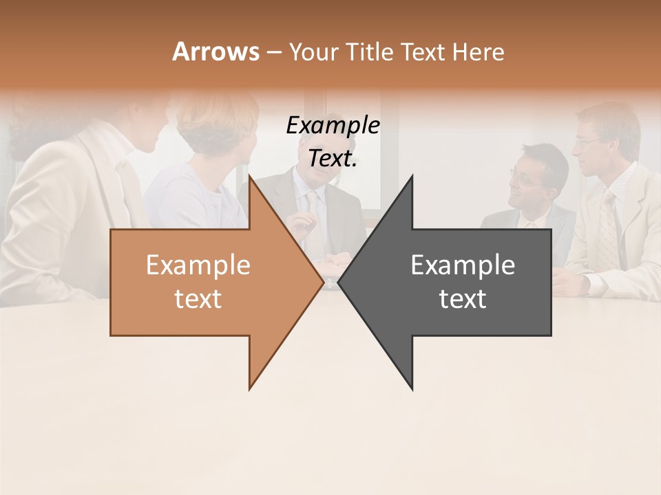 Office Workers In Meeting PowerPoint Template