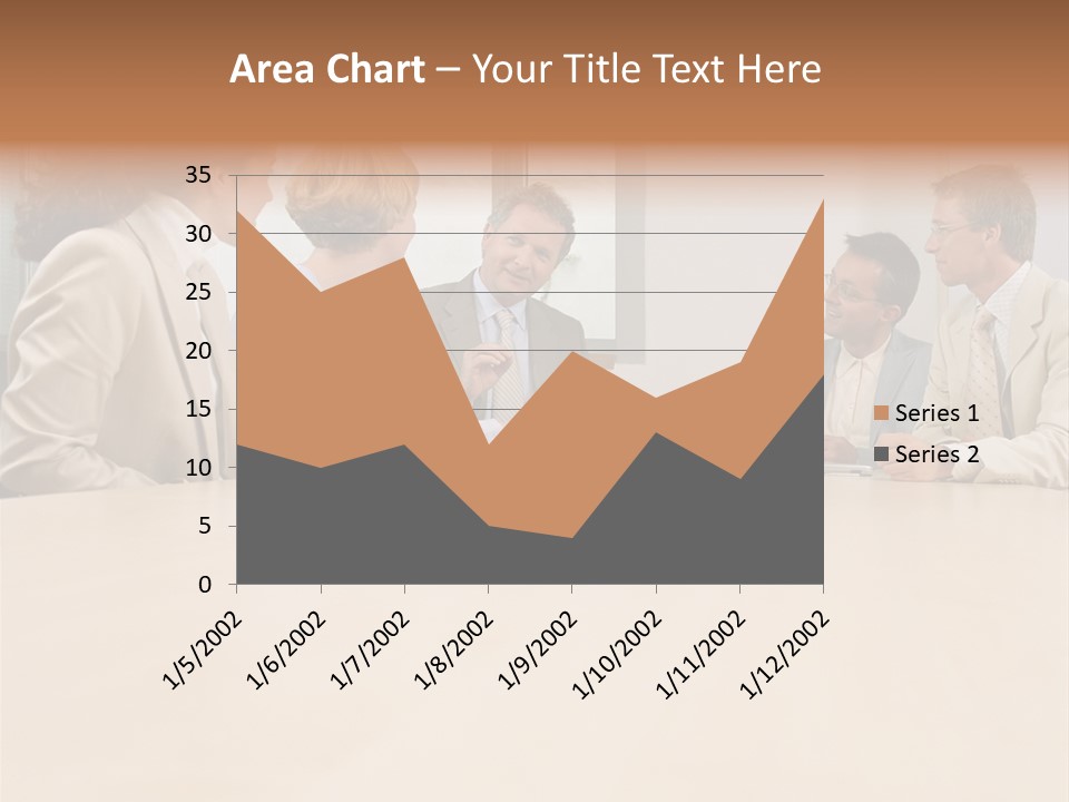 Office Workers In Meeting PowerPoint Template