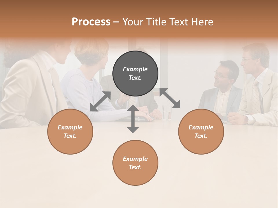 Office Workers In Meeting PowerPoint Template