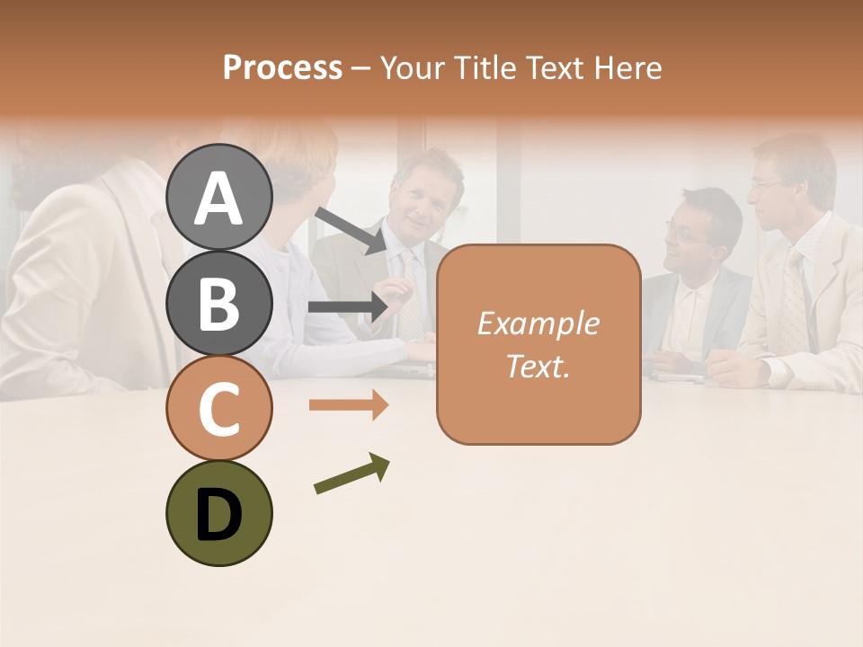 Office Workers In Meeting PowerPoint Template
