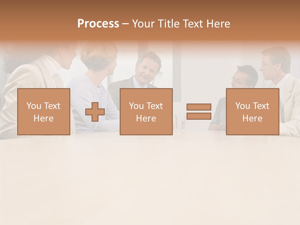 Office Workers In Meeting PowerPoint Template