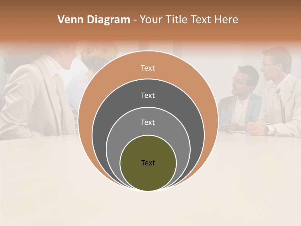Office Workers In Meeting PowerPoint Template