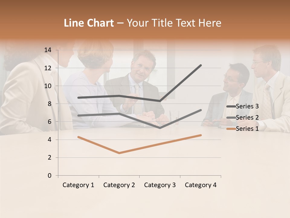 Office Workers In Meeting PowerPoint Template