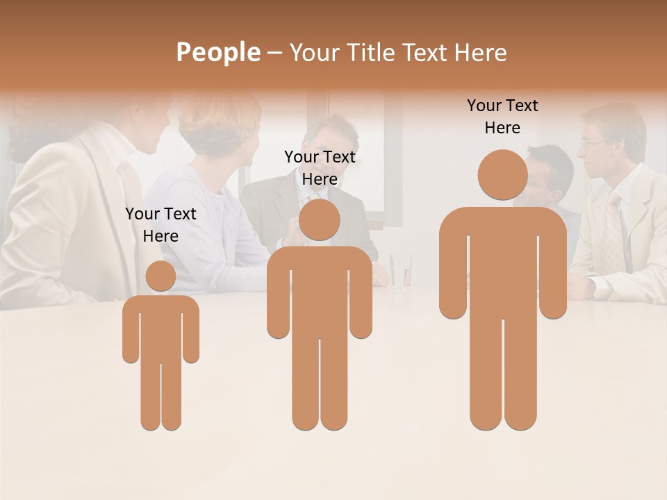 Office Workers In Meeting PowerPoint Template