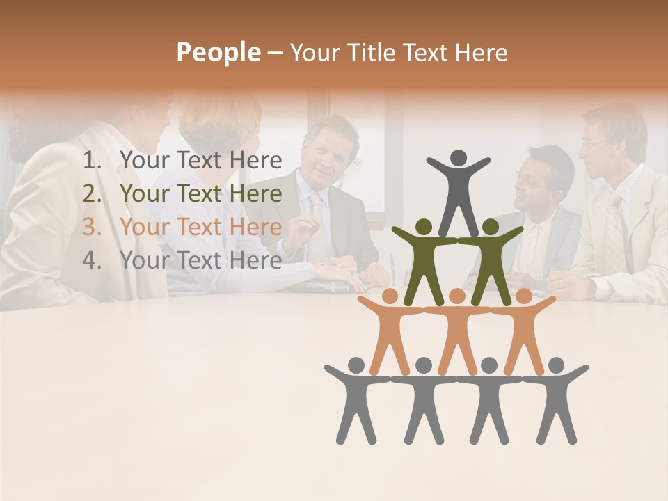 Office Workers In Meeting PowerPoint Template