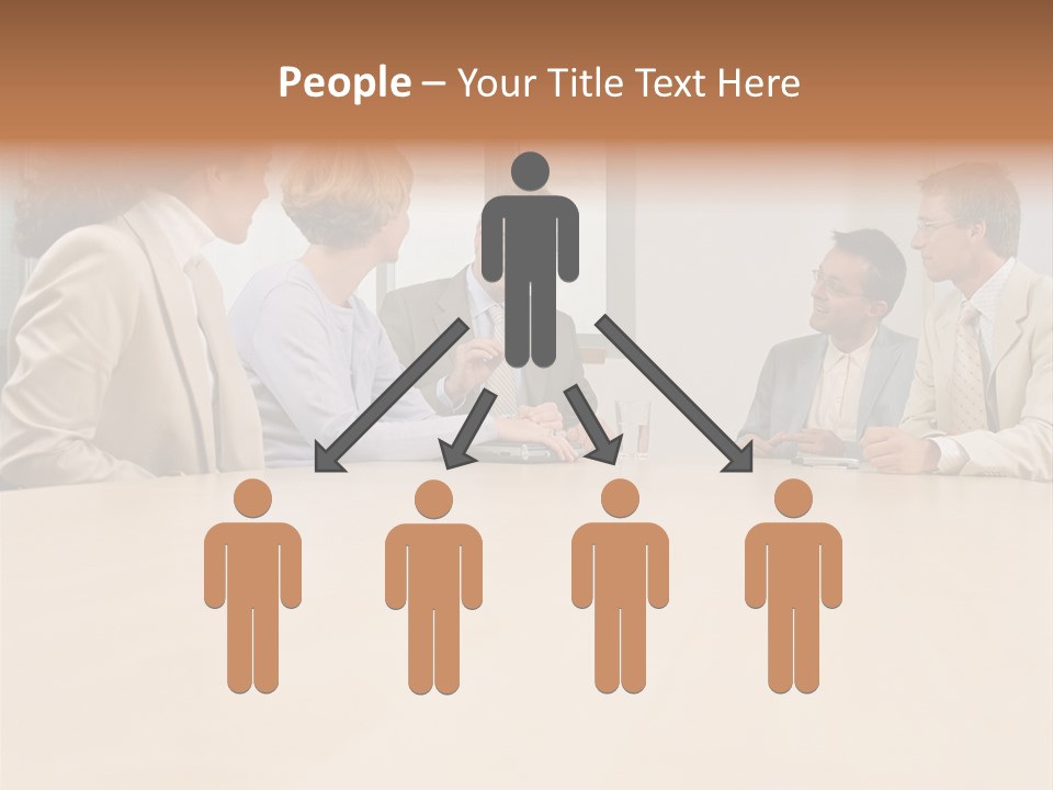 Office Workers In Meeting PowerPoint Template