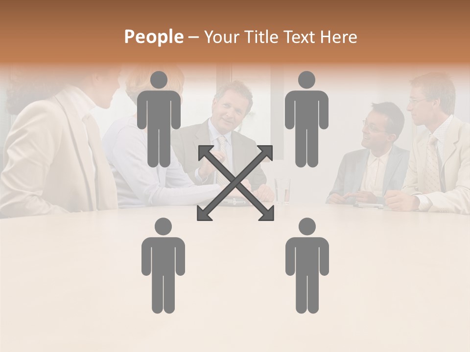 Office Workers In Meeting PowerPoint Template