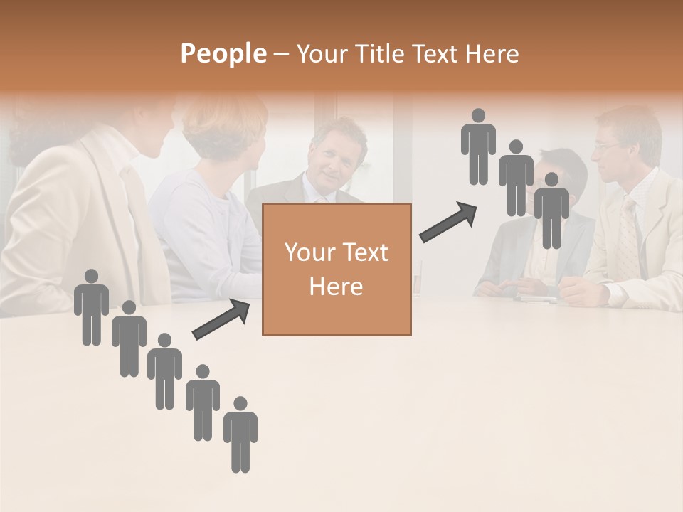 Office Workers In Meeting PowerPoint Template