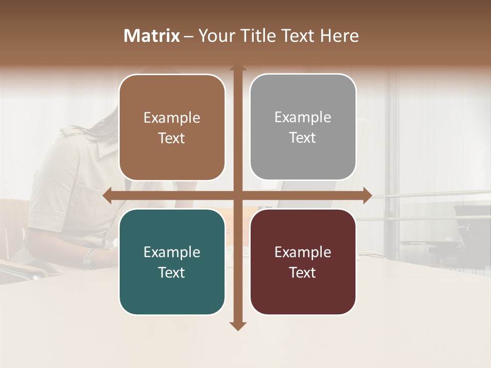 Businesswoman Reading PowerPoint Template