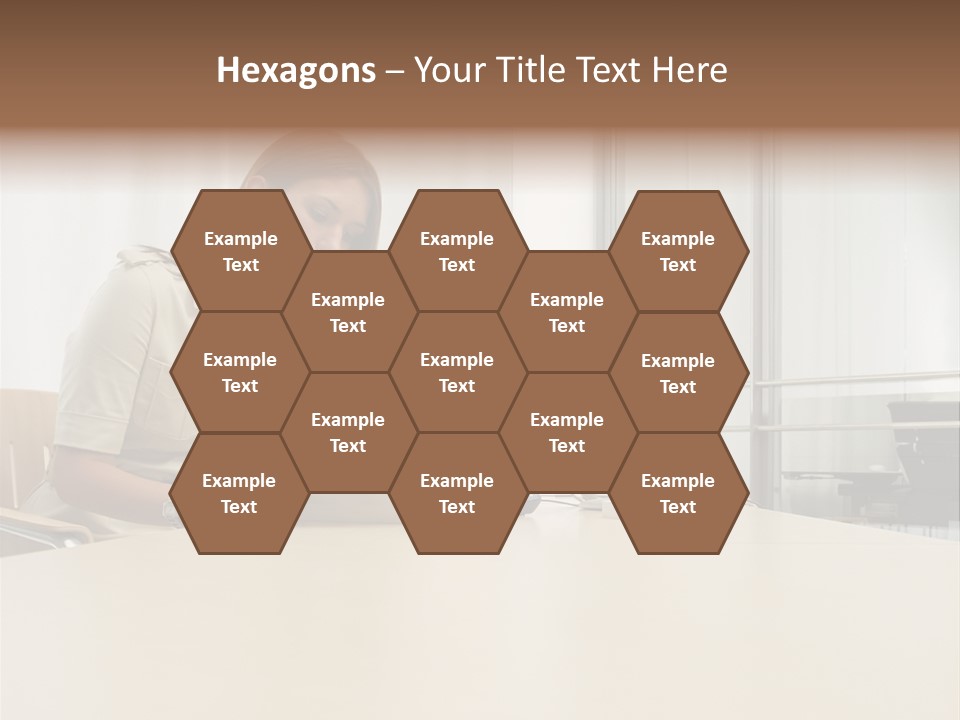 Businesswoman Reading PowerPoint Template