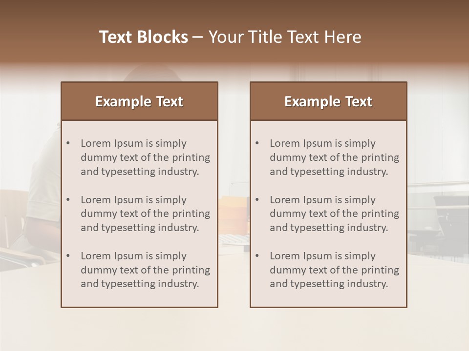 Businesswoman Reading PowerPoint Template