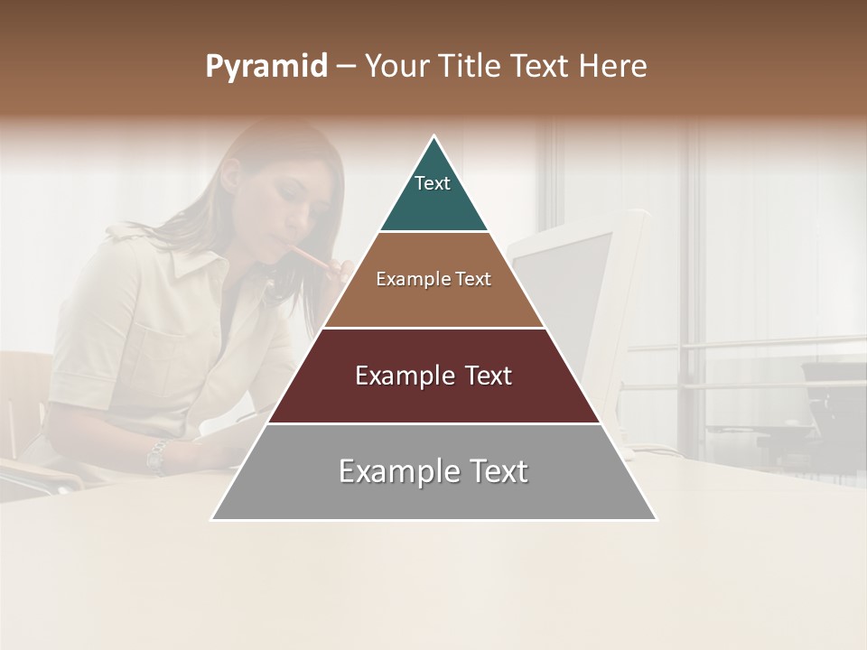 Businesswoman Reading PowerPoint Template