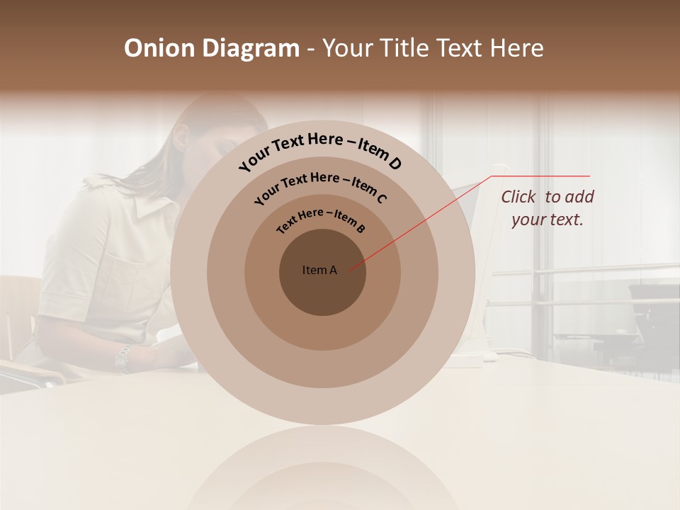 Businesswoman Reading PowerPoint Template