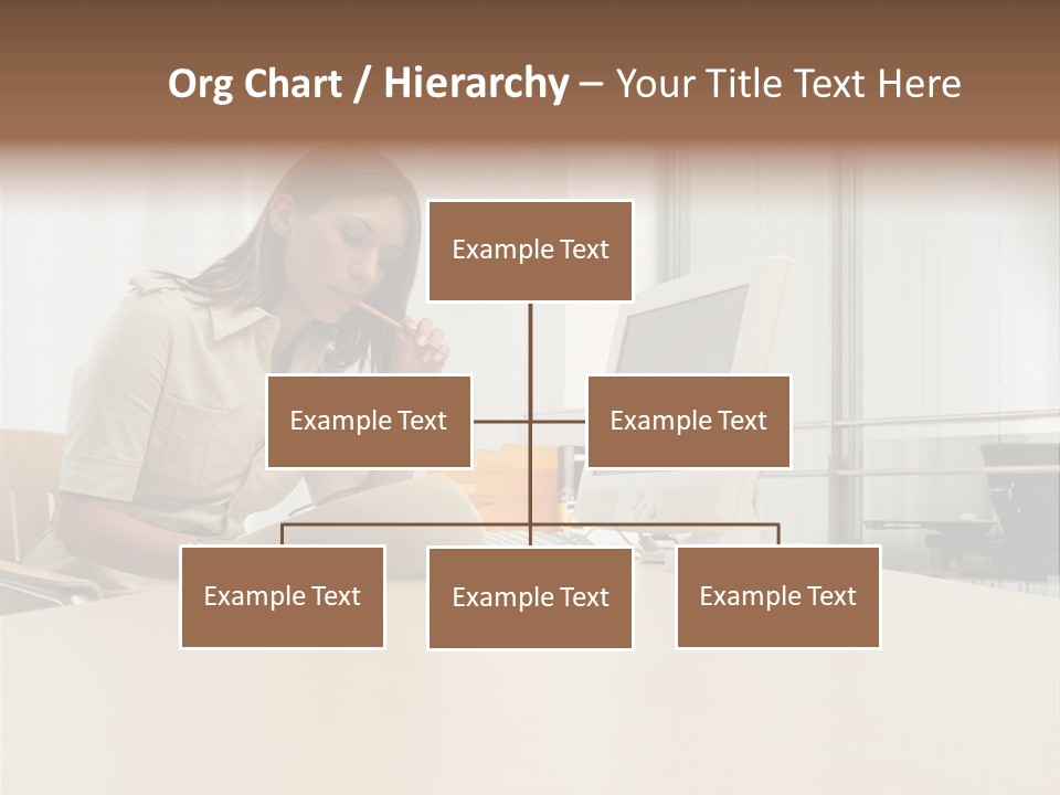 Businesswoman Reading PowerPoint Template