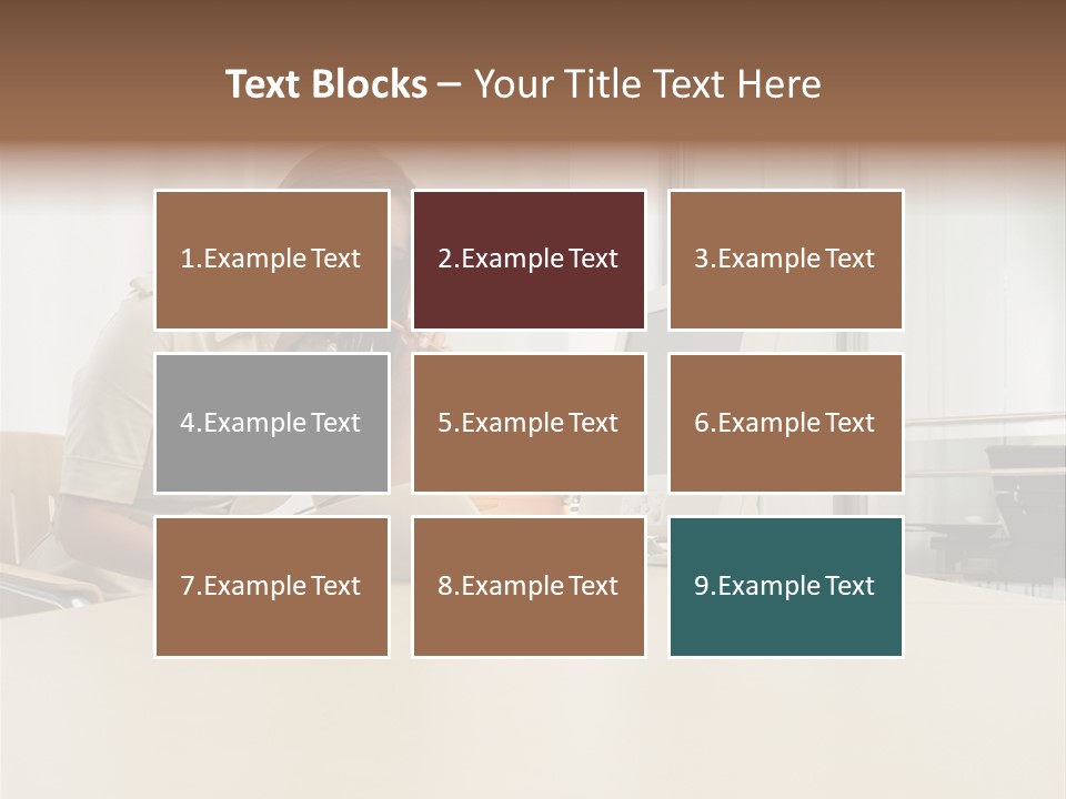 Businesswoman Reading PowerPoint Template