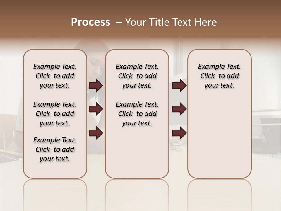 Businesswoman Reading PowerPoint Template