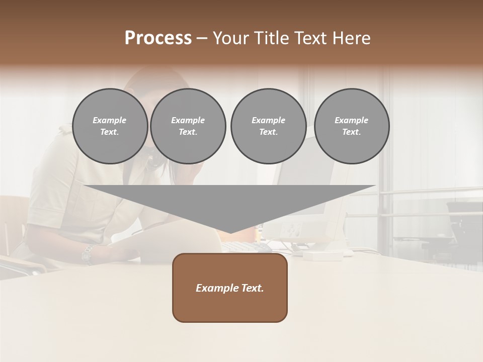 Businesswoman Reading PowerPoint Template
