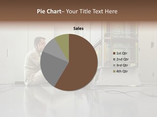 Technician Working On Server PowerPoint Template