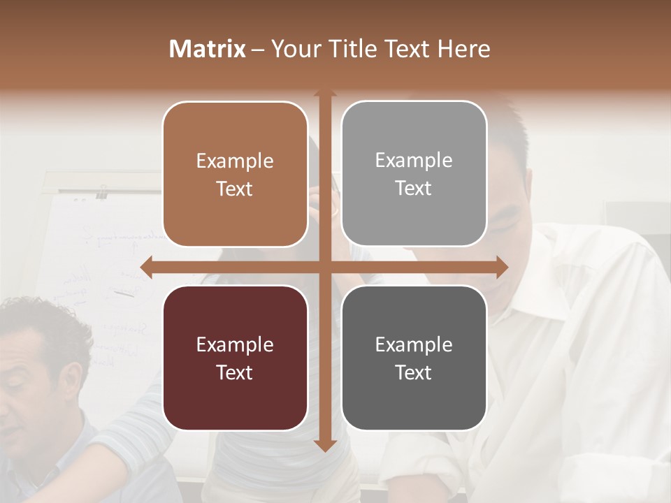 Three Office Workers PowerPoint Template