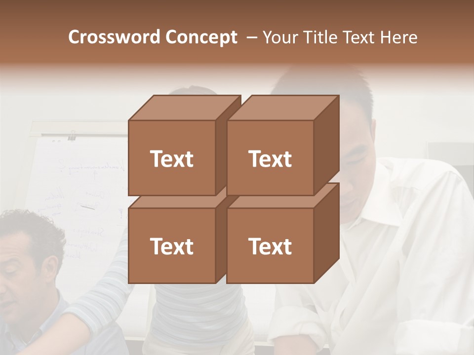 Three Office Workers PowerPoint Template