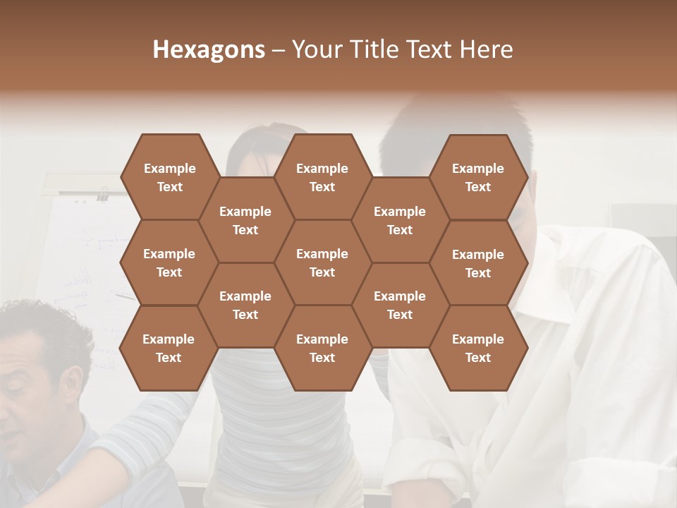 Three Office Workers PowerPoint Template