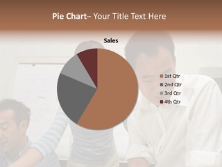 Three Office Workers PowerPoint Template