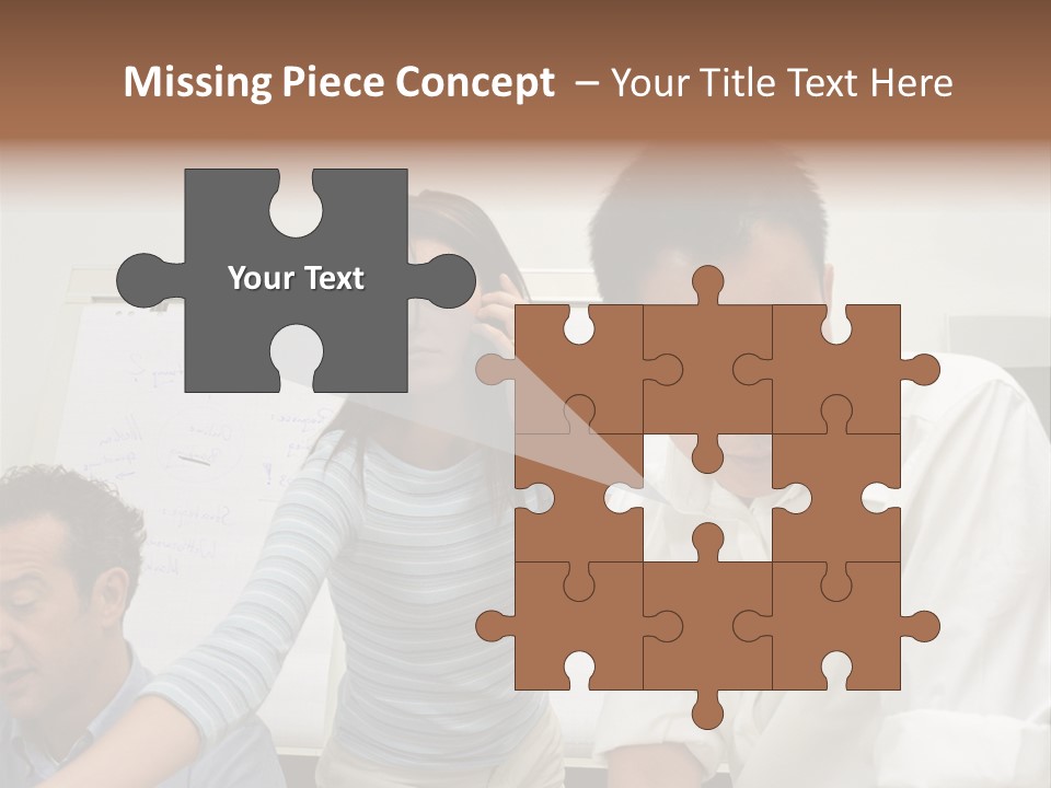 Three Office Workers PowerPoint Template