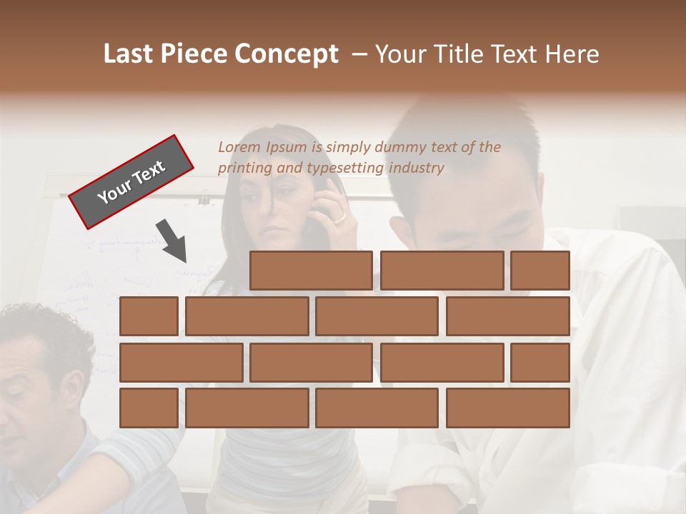 Three Office Workers PowerPoint Template