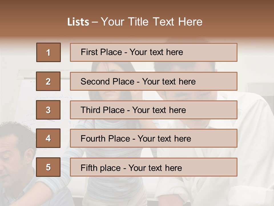 Three Office Workers PowerPoint Template