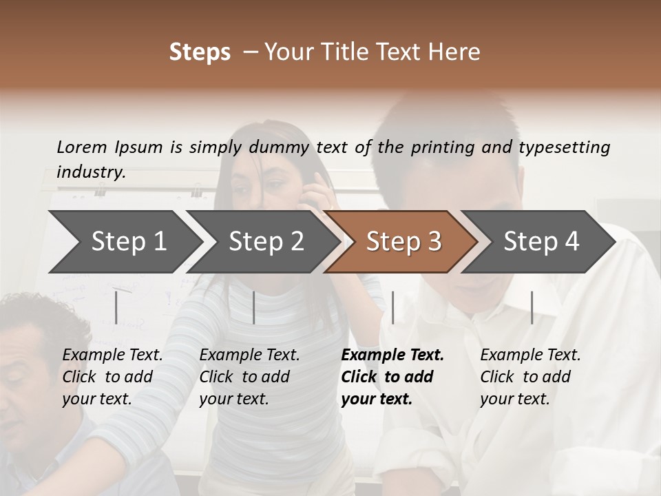 Three Office Workers PowerPoint Template