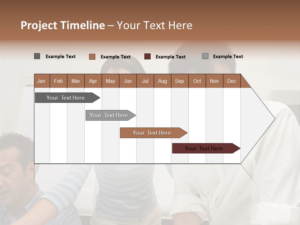 Three Office Workers PowerPoint Template