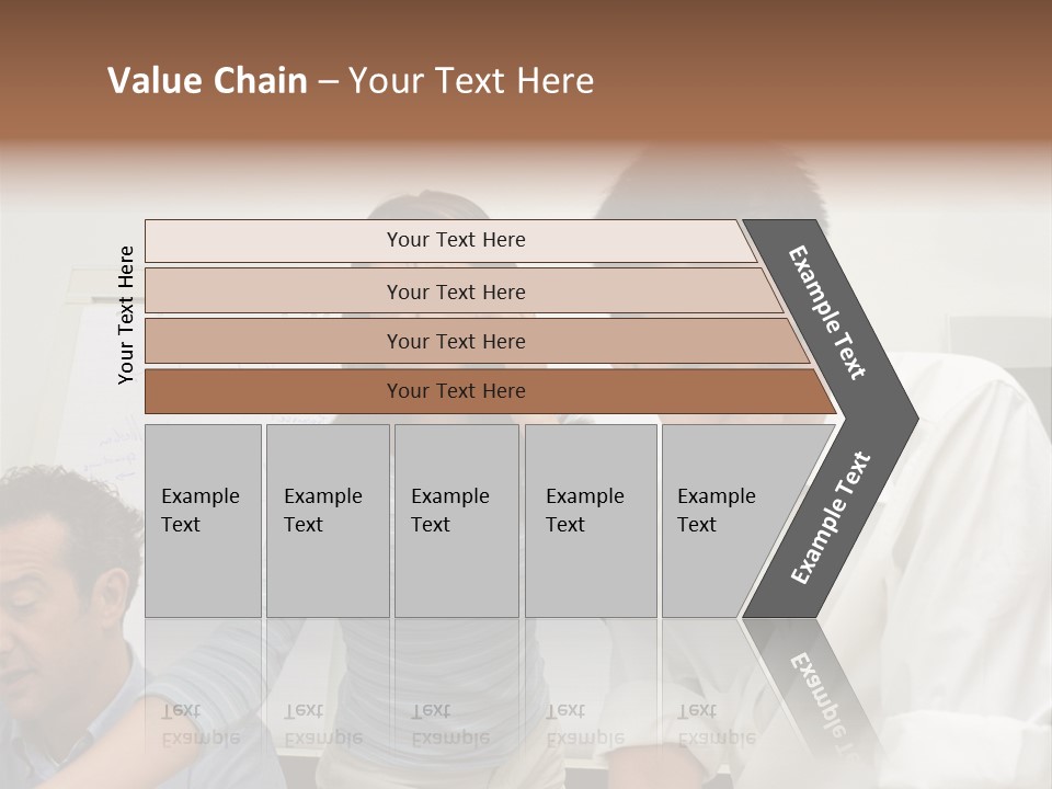 Three Office Workers PowerPoint Template