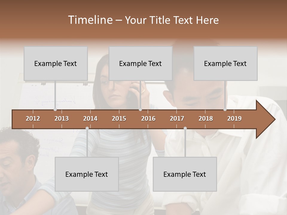 Three Office Workers PowerPoint Template