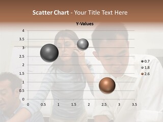 Three Office Workers PowerPoint Template