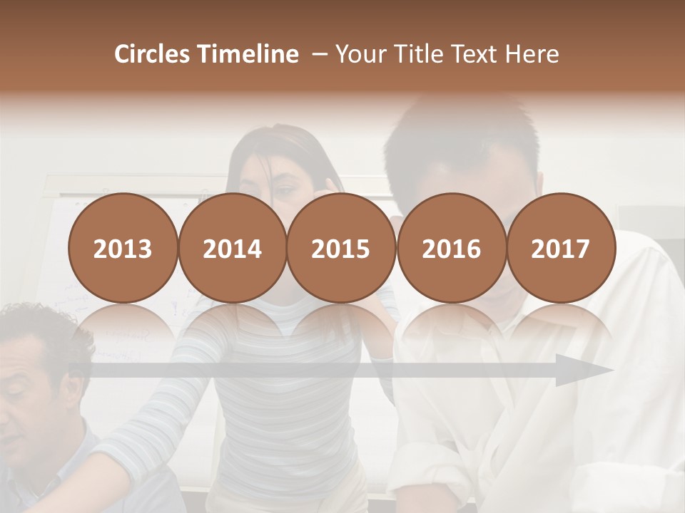 Three Office Workers PowerPoint Template