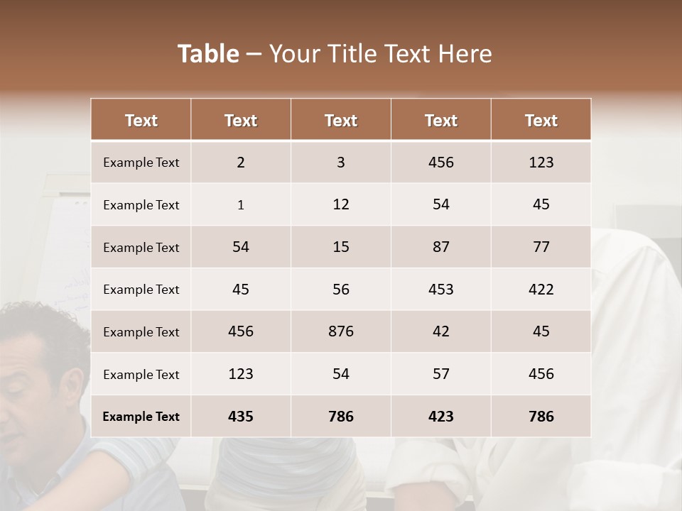 Three Office Workers PowerPoint Template