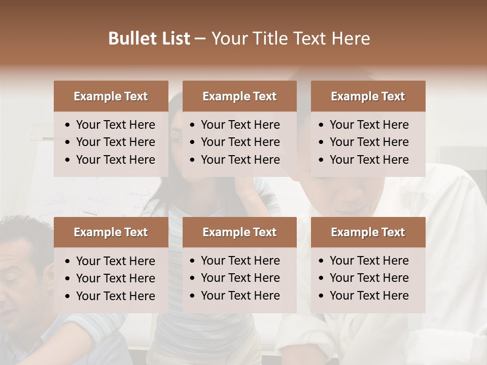 Three Office Workers PowerPoint Template