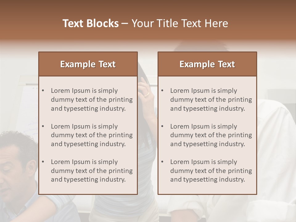 Three Office Workers PowerPoint Template