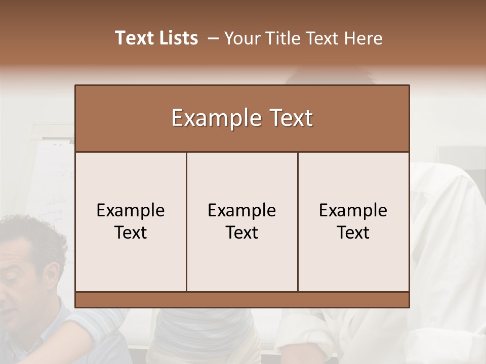 Three Office Workers PowerPoint Template