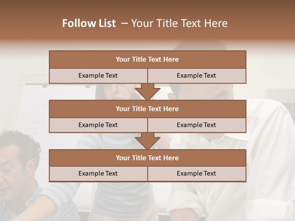 Three Office Workers PowerPoint Template