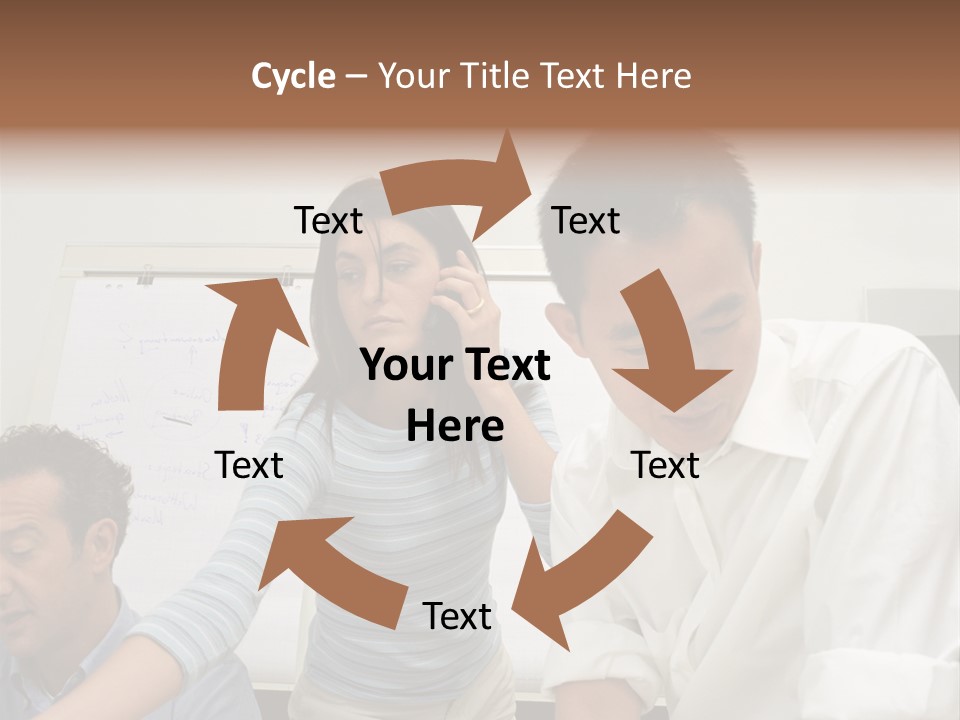Three Office Workers PowerPoint Template