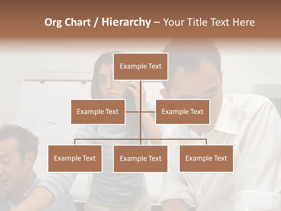 Three Office Workers PowerPoint Template