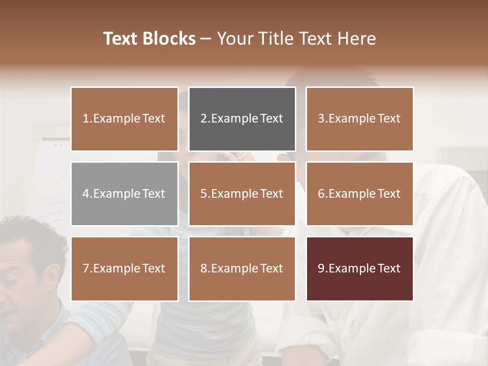 Three Office Workers PowerPoint Template